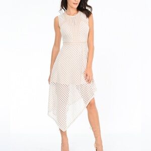 BCBGMaxAzria Cream Asymmetrical Dress